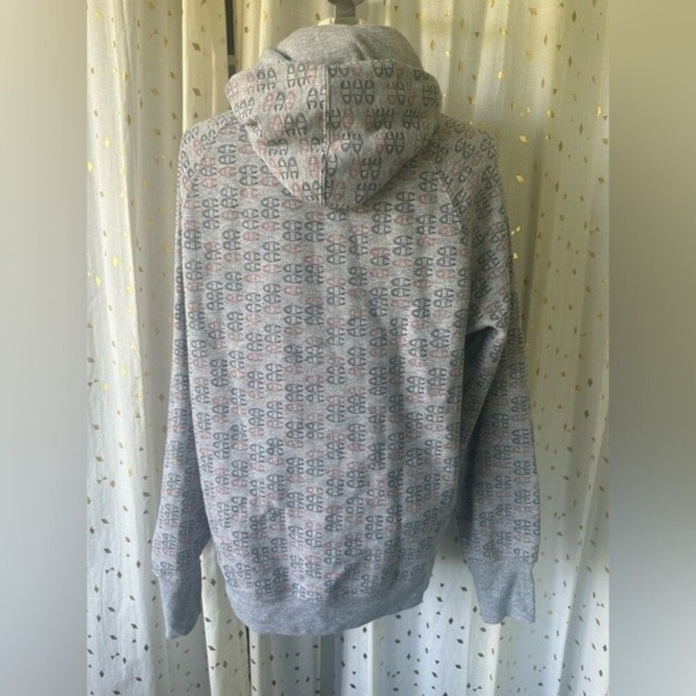 Champion Women's Active Ribbed Trim Logo Heather Gray Pullover Hoodie Size M - Picture 3 of 5